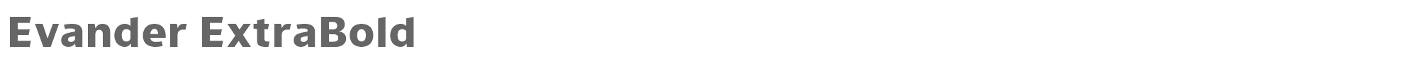 Sample characters Evander Font